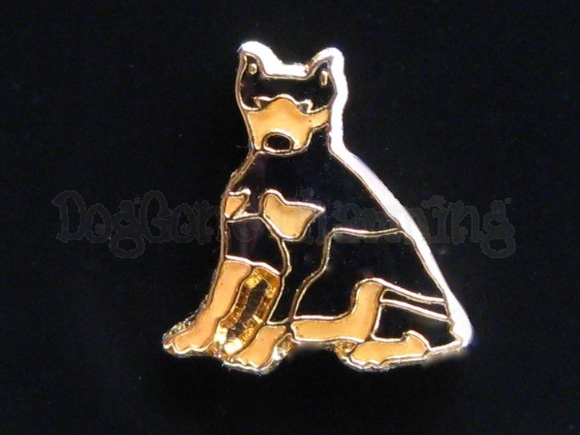 Doberman Dobie Sitting Dog Floating Locket Charm