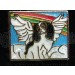 Cavalier King Charles Angel Dog BLK SQ Floating Locket Charm